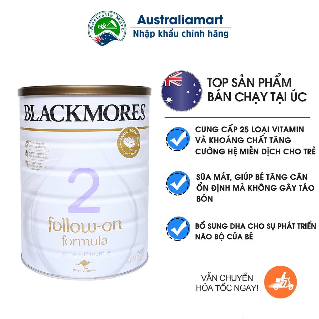 Sữa Blackmores Follow-on Formula 900g Úc số 2 (dành cho trẻ từ 6-12 tháng tuổi)