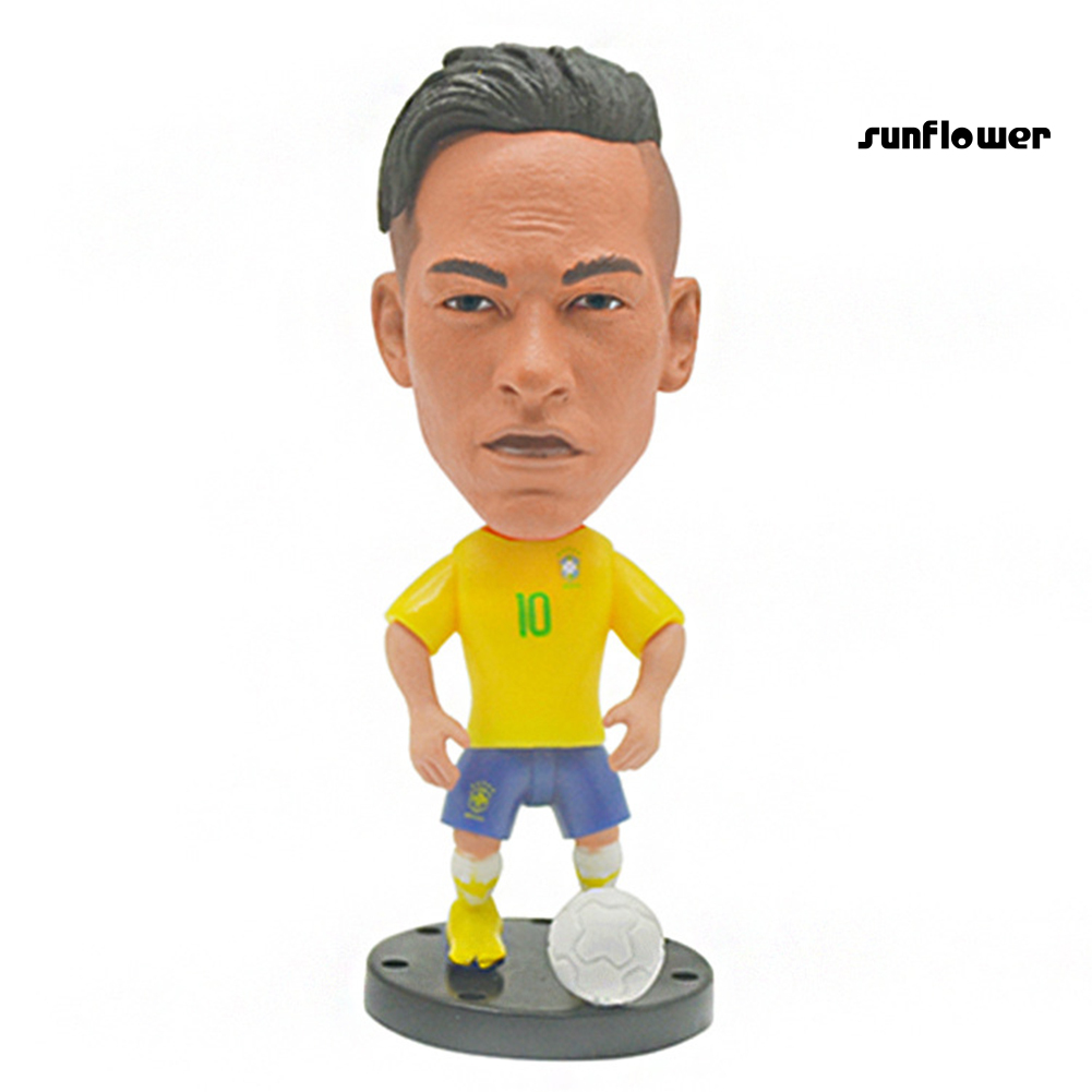 1Pc Brazil Soccer Player Carlos Ronaldo PVC Action Figure Toy Desk Decor Gift /MXWJ/