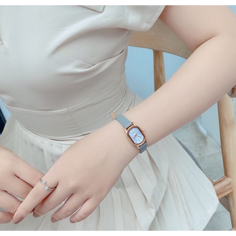 Đồng hồ nữ Julius Hàn Quốc JA-1112 dây da mặt nhỏ xinh