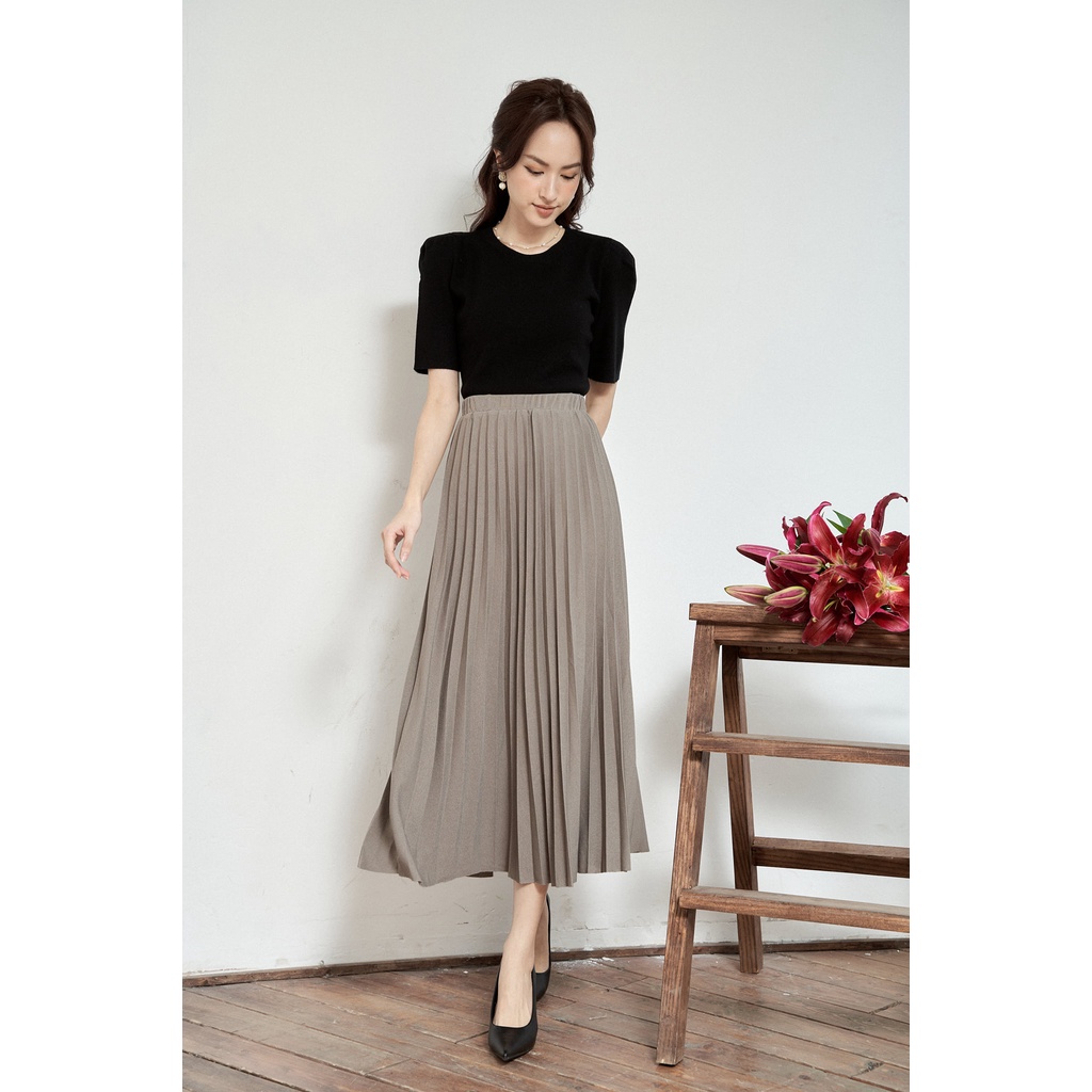 Len cộc tay cổ tròn gân vai bồng ly TIIN STORE G21026