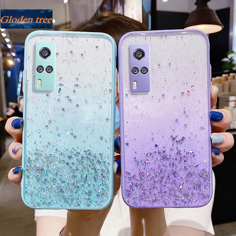 Ốp Điện Thoại Dẻo Họa Tiết Ngôi Sao Lấp Lánh Dễ Thương Chống Sốc Cho Vivo Y51 2020 Y31 2021 Y51A Y50 Y30 Y30I Y5S Y19