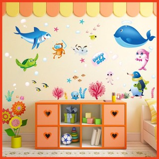 Decal Dán Tường Cá Heo Vui Vẻ Khổ 50*70cm
