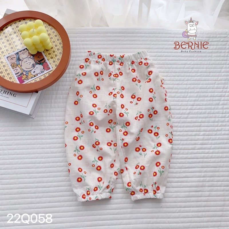 Quần bé gái Bernie chống muỗi chất thô đũi mềm mại cho bé từ 8-23kg-22Q058