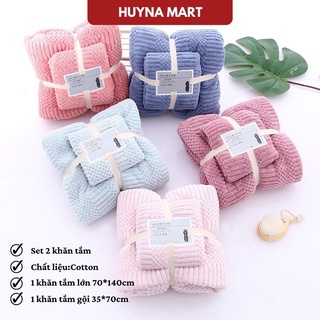 Set 2 Khăn Lông Cừu Hàn Quốc(Khăn Tắm+Khăn Mặt)