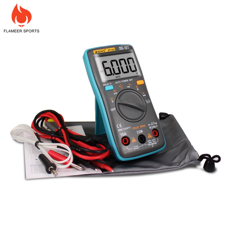 Flameer Sports 6000 Counts Pocket Mini Auto Ranging Digital Multimeter TRMS Tester 13065mm