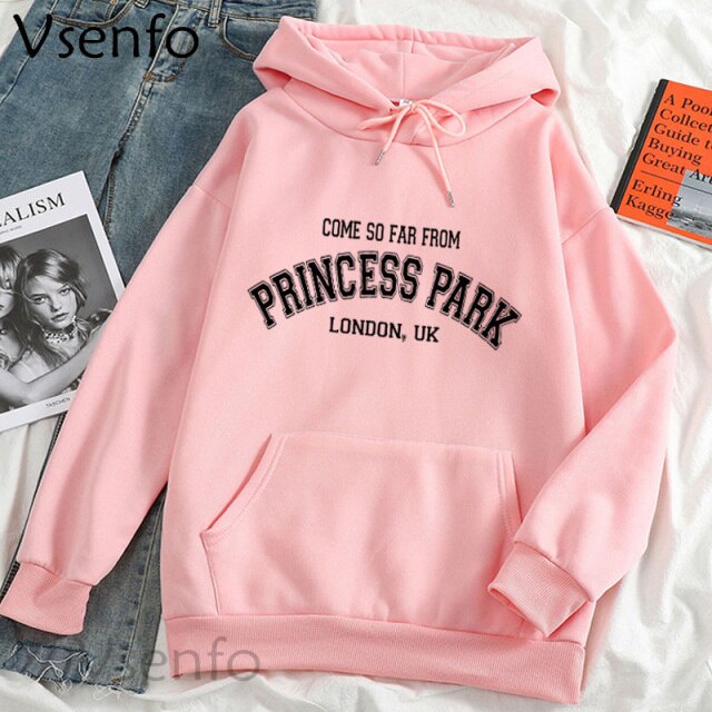 Áo Hoodie nam nữ in chữ PRINCESS PARK chất vải nỉ poly dày dặn