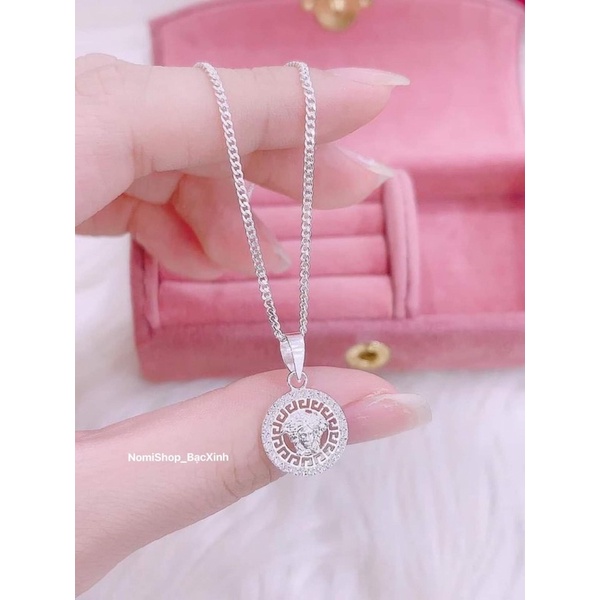 Dây chuyền nữ bạc ta mặt cô gái cao cấp độc đáo cá tính thời trang Mainomi Shop Bạc Xinh