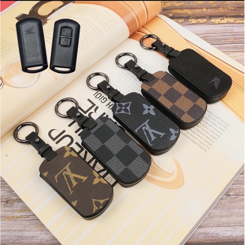 Bao Da Chìa Khóa Xe Máy Honda Air Blade Vairo Lead Vision 2 Nút Handmade Da Thật L.V Sensei-Store