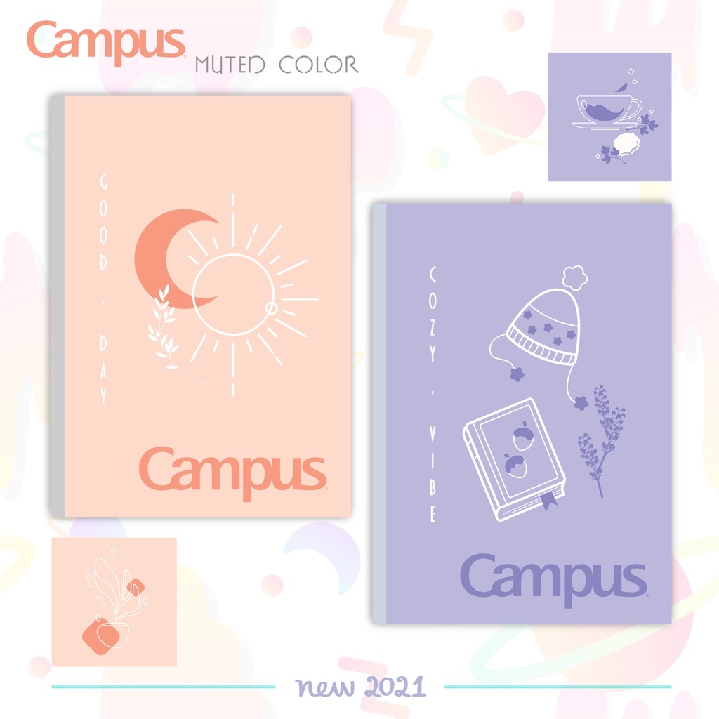 Vở kẻ ngang 80 trang Campus Mute Color