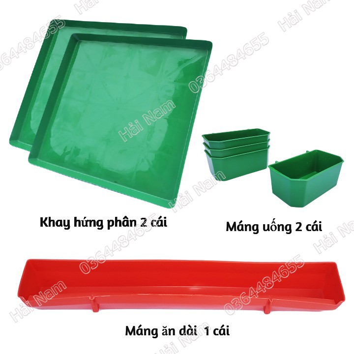 Lồng nuôi chim cút sinh sản [ Combo 2 lồng ] - Lồng cút sinh sản đầy đủ phụ kiện