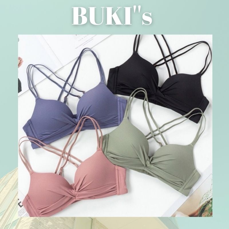 Áo ngực nữ đẹp ❤️FREESHIP❤️ Áo lót không gọng nâng ngực - Áo lót nhún nơ thông hơi không gọng sexy quyến rũ - Shop Buki