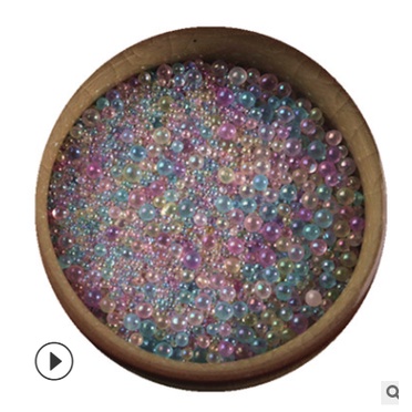 Đầy màu sắc Mixed Water Bubble Bead Mini Glass Holeless Bead DIY Trang sức Làm Phụ kiện Epoxy Nail Nghệ thuật Thủ công mỹ nghệ Filler