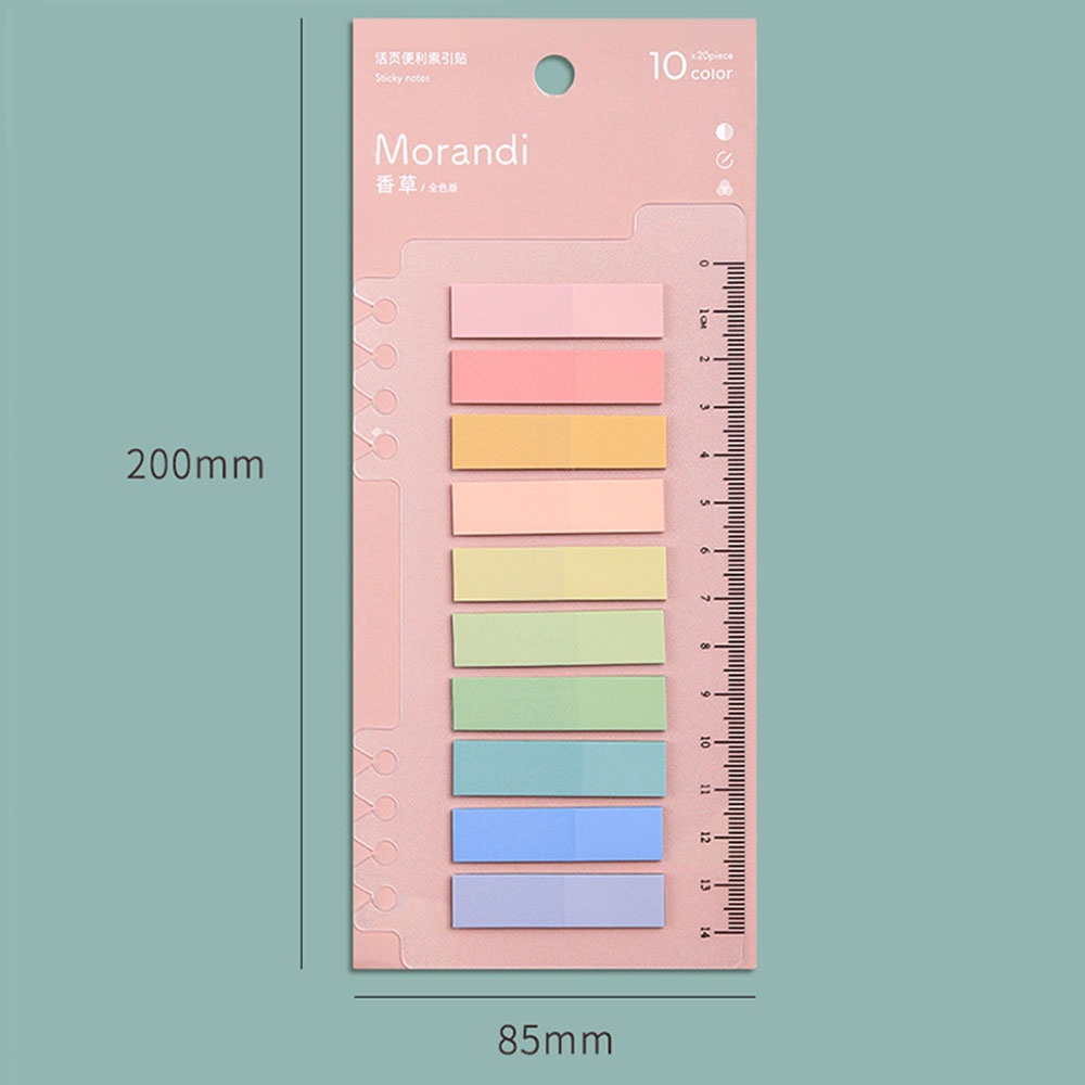 Set 200 Giấy Ghi Chú đánh dấu trang nhiều màu sắc Morandi