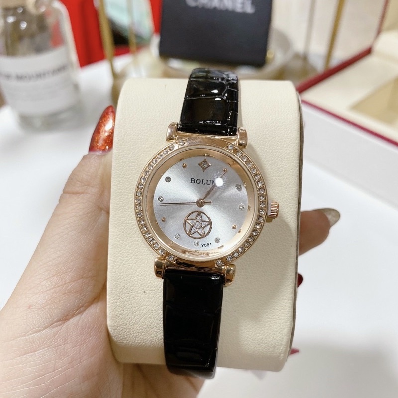 Đồng hồ thời trang nữ. Mặt tròn đính đá siêu xinh Fullbox 2021 | BigBuy360 - bigbuy360.vn