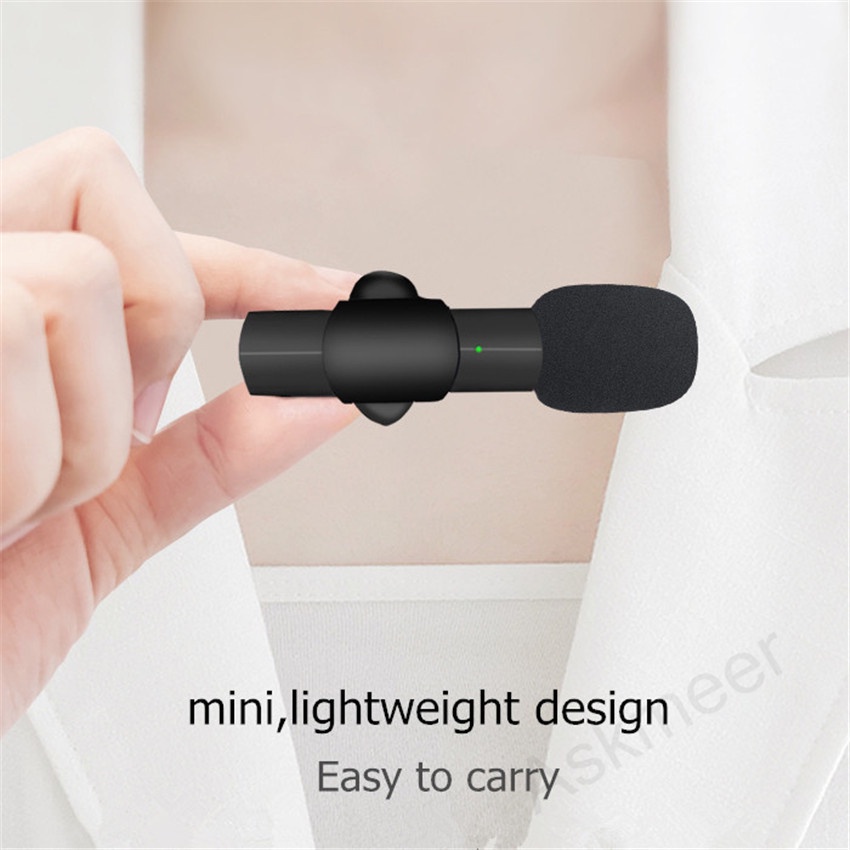 Micro Không Dây Có Kẹp Gắn Cổ Áo Dành Cho Điện Thoại IOS Android Type c Hỗ Trợ Chơi Game Trên Điện Thoại