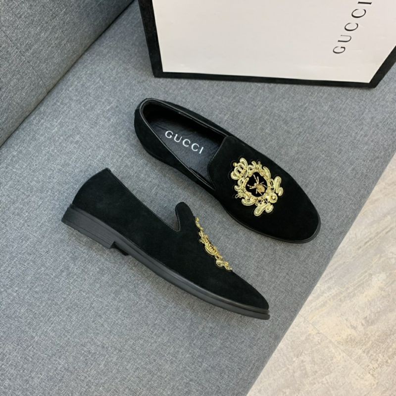 Giày lười GUCCI nam da lộn 2 mẫu logo siêu sang 2021 GC