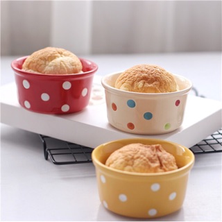 Bát sứ chấm bi cho bé ăn dặm