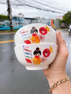 BỘ 10 CHÉN SỨ IN HOA CAO CẤP