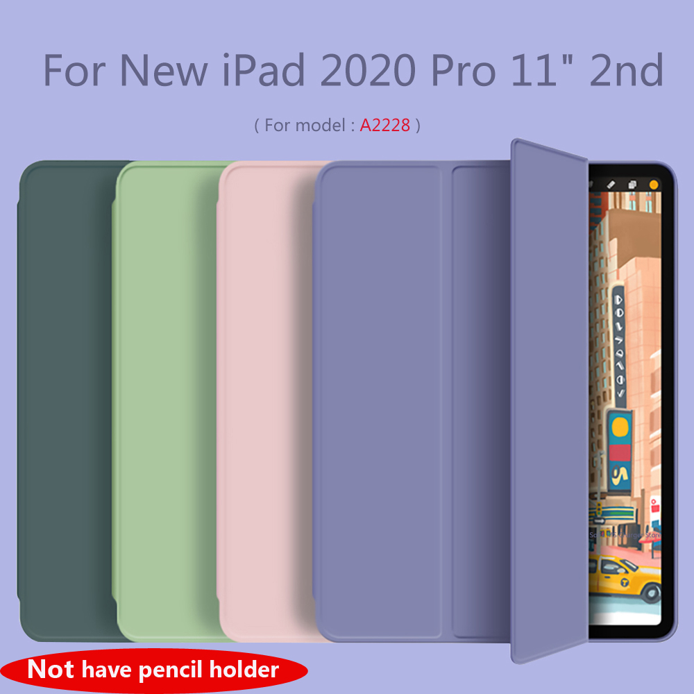 Bao da máy tính bảng silicon mềm gập ba cho iPad Pro 11 2020 12.9 7th Gen 10.2 6th 5th 9.7 2018 2017 Air 3 2 1 Mini | BigBuy360 - bigbuy360.vn