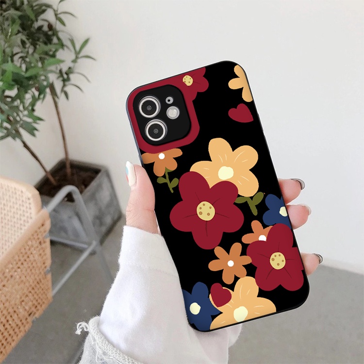 Ốp lưng iphone cạnh vuông lỗ camera hoa sắc màu 6/6splus/7/7plus/8/8plus/x/xr/xs/11/12/13/pro/max/plus/promax