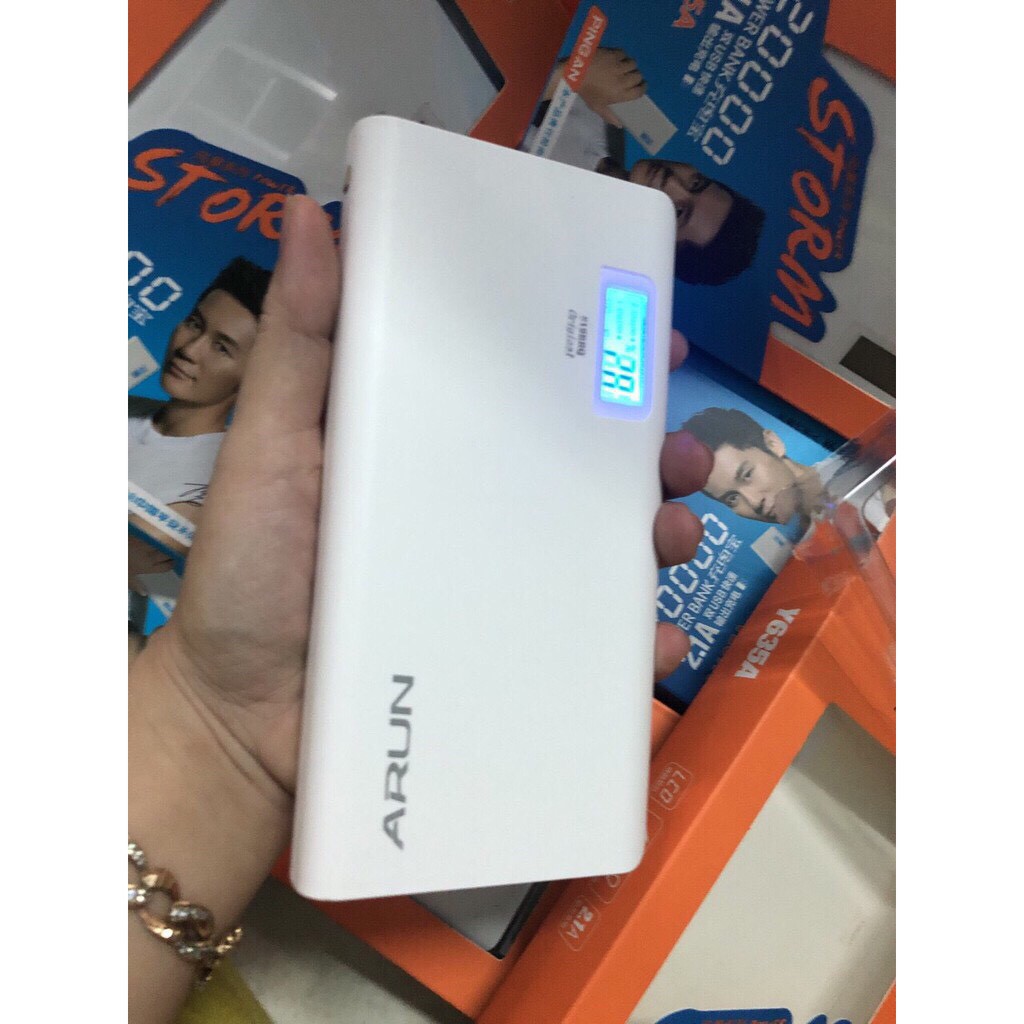 PIN DỰ PHÒNG ARUN Y635 DUNG LƯỢNG 20.000 MAH ĐỒNG HỒ LED