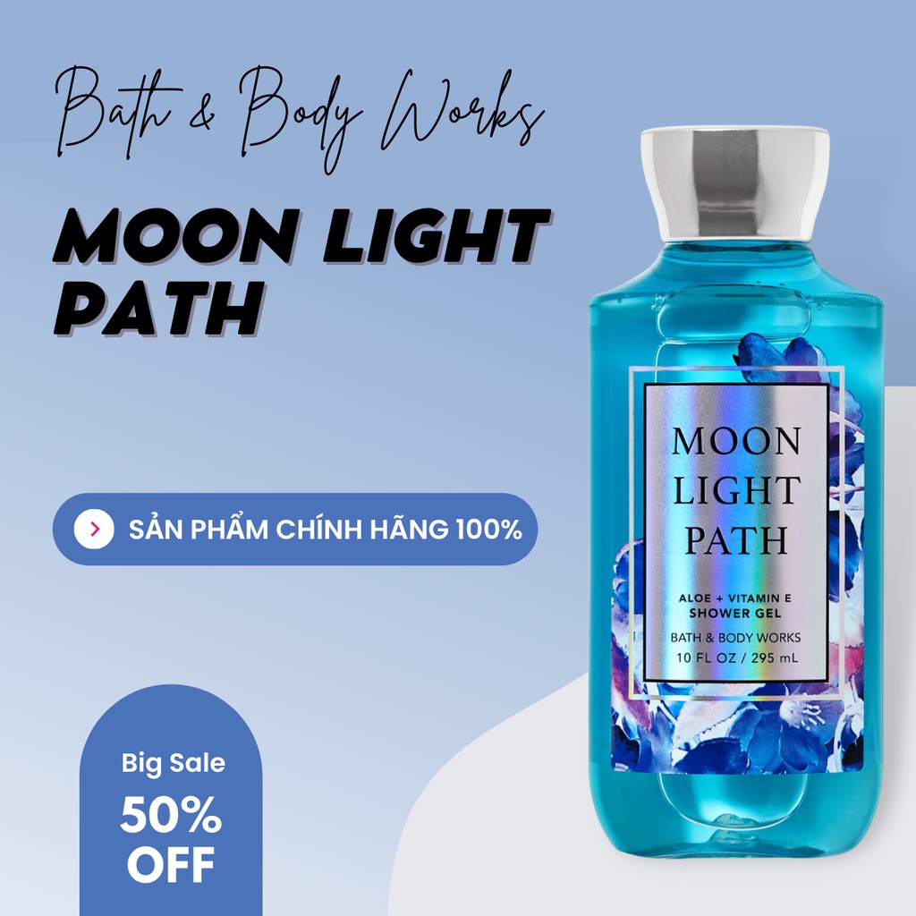Sữa Tắm Bath Body Work Moon Light Path Shower Gel Cho Làn Da Mịn Màng Chai 295ml