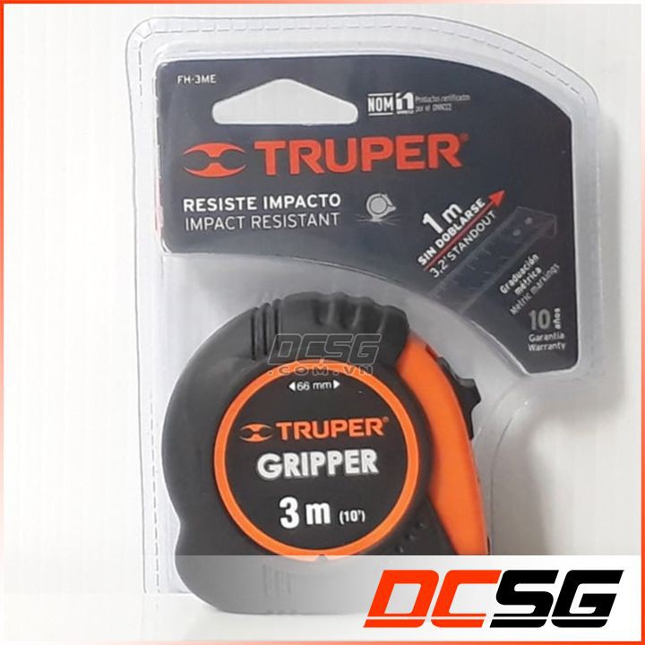 Thước cuộn Gripper 3.0m/66mm FH-3ME Truper 15387
