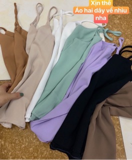 Áo 2 dây ❤️𝑭𝑹𝑬𝑬𝑺𝑯𝑰𝑷❤️ Áo Hai Dây Basic Vintage SIÊU HOT 2020 (kèm ảnh thật)