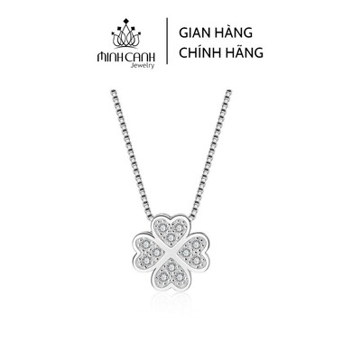 Dây Chuyền Bạc Nữ Mặt Cỏ 4 Lá Đính Đá - Minh Canh Jewelry