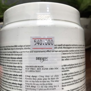 Gội và hấp phục hồi tóc Dikson S84-M84 1000mlx2