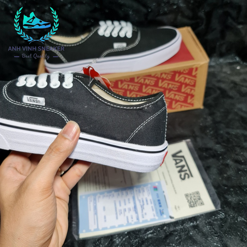 Giày Vans Classic Authentic đen nam nữ cổ thấp