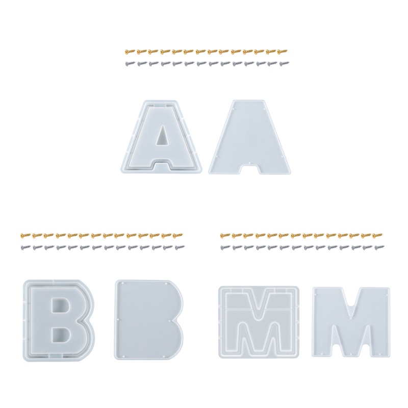 Sa Khuôn Silicone Làm Hộp Đựng Tiền Xu Hình Chữ Cái DIY