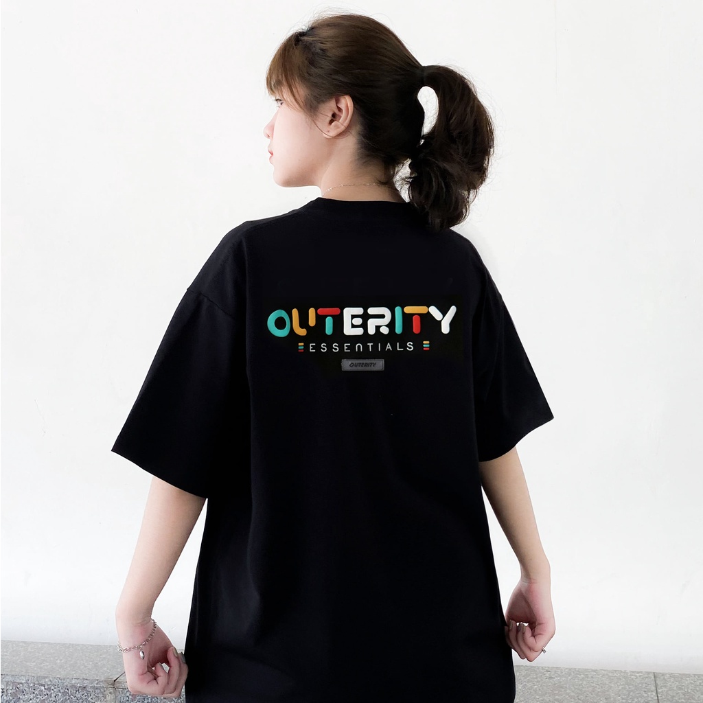Áo thun tay lỡ Outerity vải cotton siêu thời trang, Áo Phông Unisex Nam Nữ