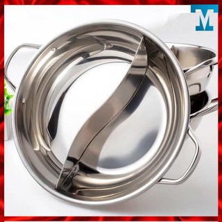 Nồi lẩu 2 ngăn 32cm, và 30cm nấu được bếp từ nhé có nắp kính