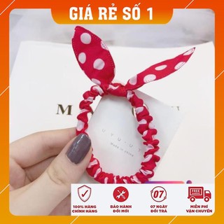 [FREESHIP - HÀNG LOAI 1] Buộc tóc, Cột tóc vải Scrunchies Tai Thỏ mini