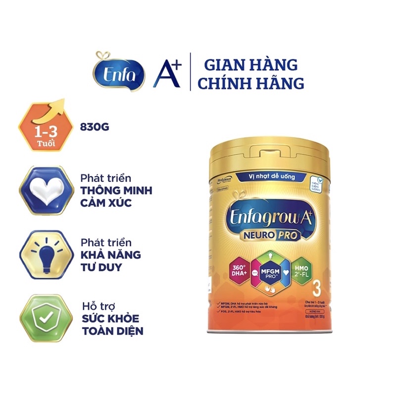 sữa bột enfagrow A+ neuropro 3 với 2'-FL HMO 830g