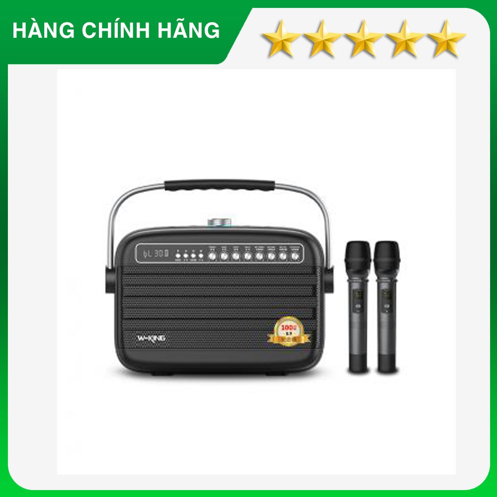 Loa karaoke WKing K9 xách tay, bluetooth, tặng kèm 2 micro không dây, công suất 100W