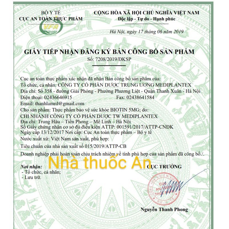 Biotin Vitamin H & Vitamin B5 - Giúp đẹp da và tóc