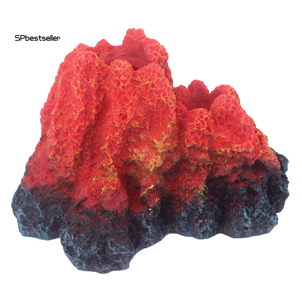 Mô hình núi lửa sủi bọt khí dùng cho trang trí bể cá cảnh độc đáo