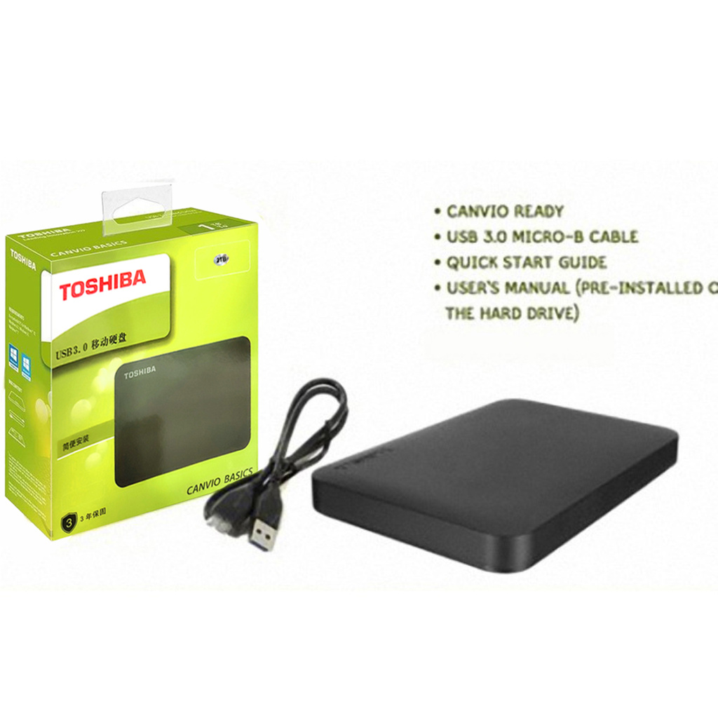 Ổ Cứng Đi Động Hdd Toshiba 500gb / 1tb / 2tb Usb 3.0 | BigBuy360 - bigbuy360.vn