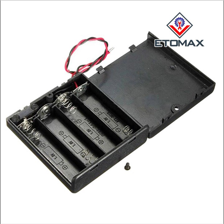 Hộp kết nối 4 pin tiểu AA 1.5V thành nguồn 6V