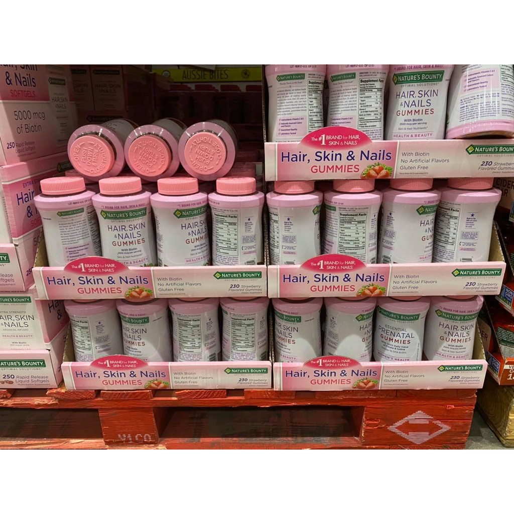 Viên kẹo dẻo hỗ trợ đẹp da, móng và tóc ( nhập từ mỹ)