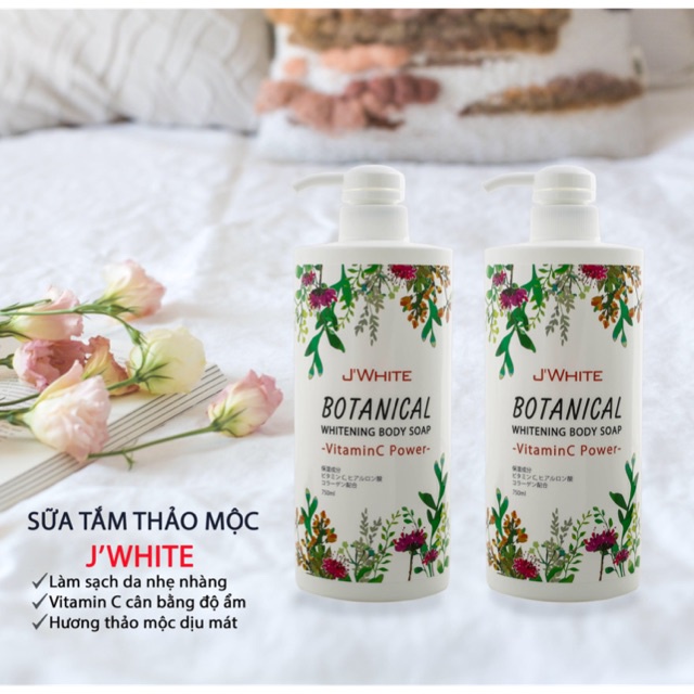 [Xả kho] Sữa Tắm Thảo Mộc Botanical Trắng Da J’White Nhật Bản 750ml