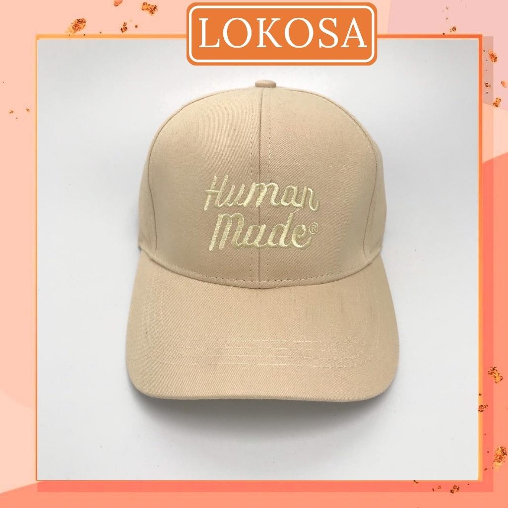 Mũ Lưỡi Trai Nữ LOKOSA Nón Kết Human Made Unisex Thời Trang Hàn Quốc Nhiều Màu cao cấp form unisex NO005