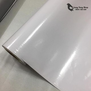 decal trắng bóng có sẵn keo - khổ 1,2m