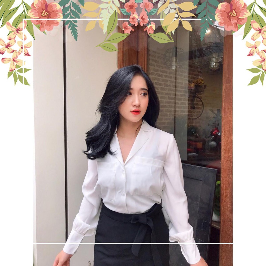 Áo Sơ Mi Nữ trắng công sở dài tay (kèm ảnh thật)