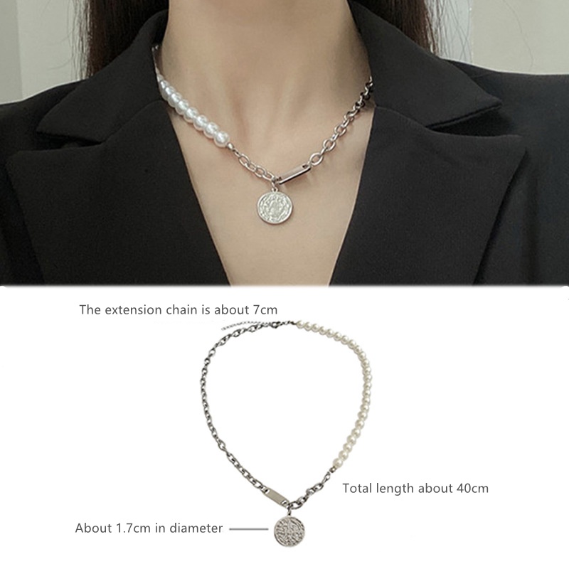 Vòng Cổ Choker Đính Ngọc Trai Phong Cách Hiphop Cá Tính