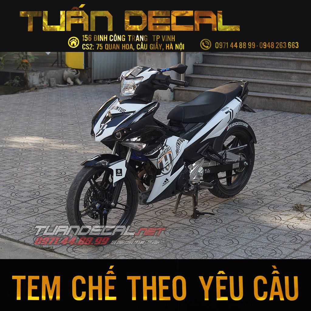 Tem Trùm Exciter 150 Juventus - Nhận thiết kế theo yêu cầu của từng khách hàng