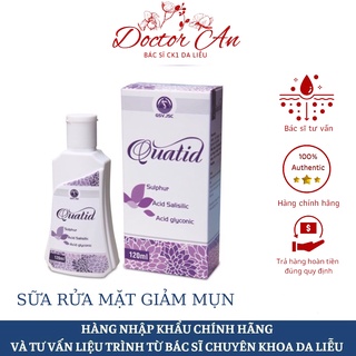 Sữa rửa mặt quatid gsv 120ml sạch mụn, giảm dầu giảm dày sừng