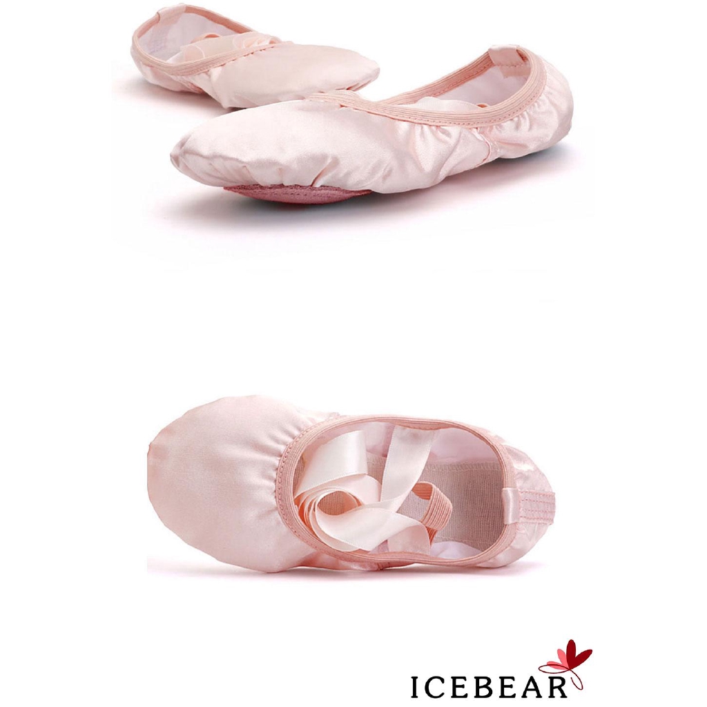 Giày múa ballet phối dây ruy băng cho bé gái
